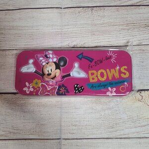 Disney Minnie Mouse Fa-Bow-lous Bows Tin Pencil Case - NEW